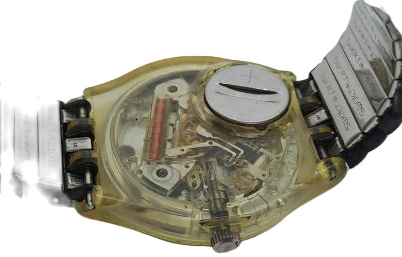 Pre-Owned Vintage Ladies Swiss Black face Swatch  AG1992 quartz watch -Working