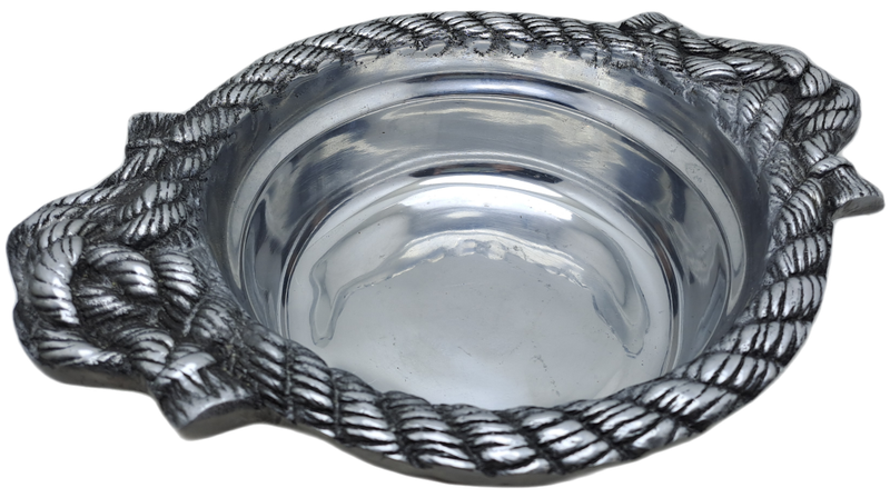 Vintage Hecho en Mexico Pewter Bowl designed by Betty Barrena Hand Crafted in Mexico.