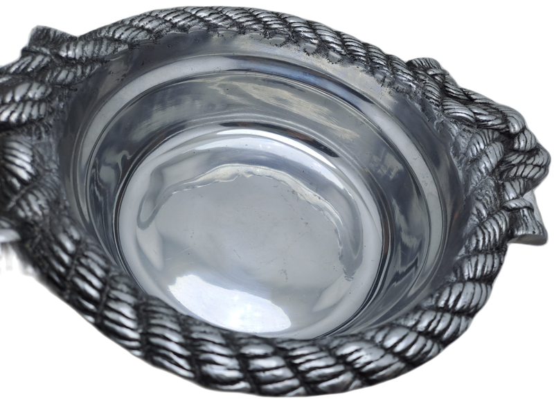 Vintage Hecho en Mexico Pewter Bowl designed by Betty Barrena Hand Crafted in Mexico.
