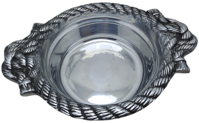 Vintage Hecho en Mexico Pewter Bowl designed by Betty Barrena Hand Crafted in Mexico.