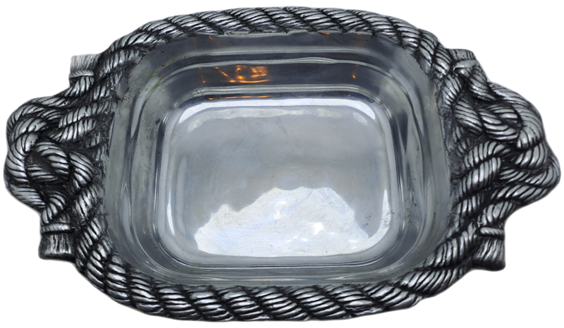 Vintage Hecho en Mexico Pewter Dish designed by Betty Barrena Hand Crafted in Mexico.