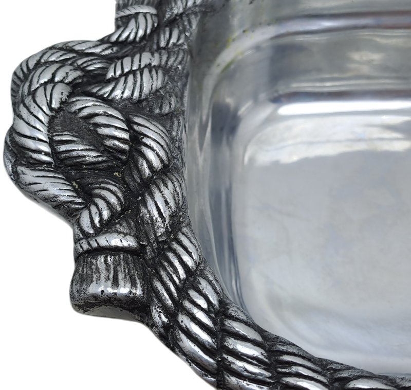 Vintage Hecho en Mexico Pewter Dish designed by Betty Barrena Hand Crafted in Mexico.