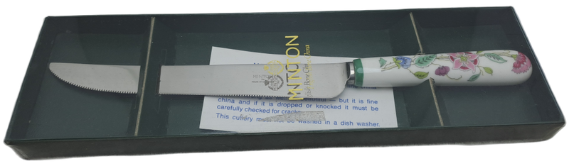 Vintage MINTON Knife with Bone China Handle - Made in England -Boxed