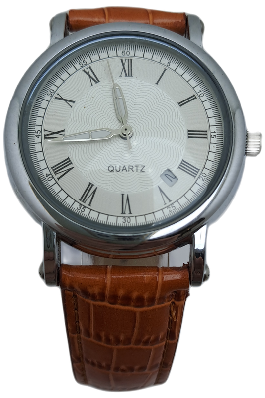 Unused Quartz watch with Myota movement Japan -Working -Leather strap