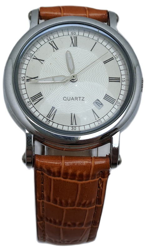 Unused Quartz watch with Myota movement Japan -Working -Leather strap