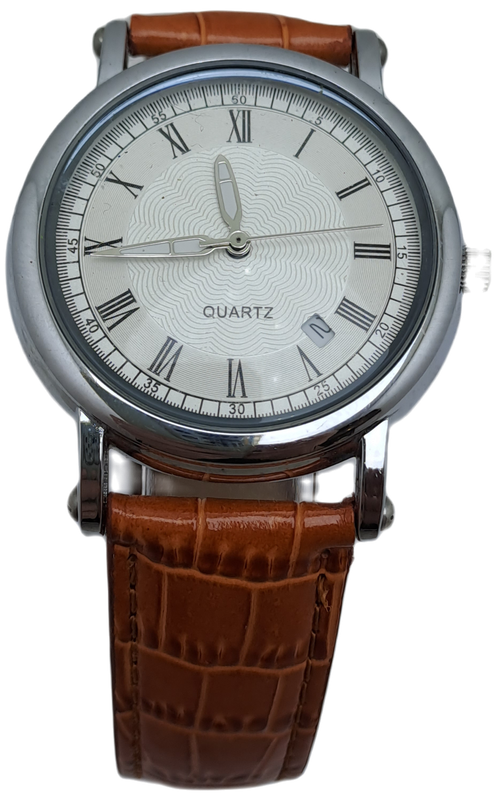 Unused Quartz watch with Myota movement Japan -Working -Leather strap