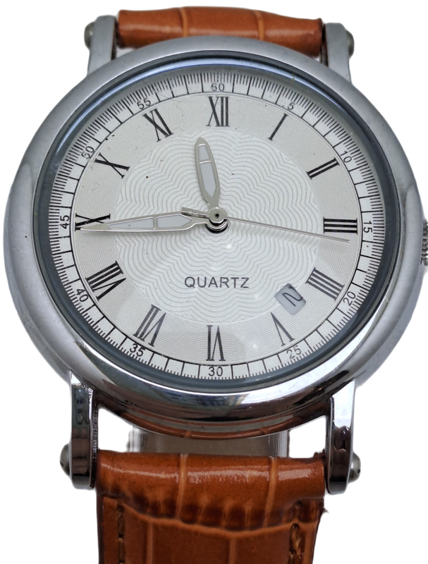 Unused Quartz watch with Myota movement Japan -Working -Leather strap