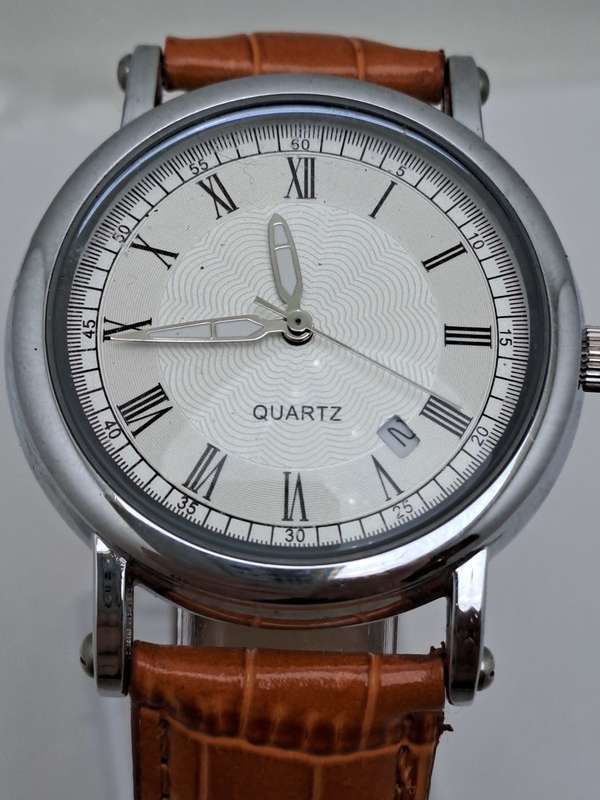 Unused Quartz watch with Myota movement Japan -Working -Leather strap