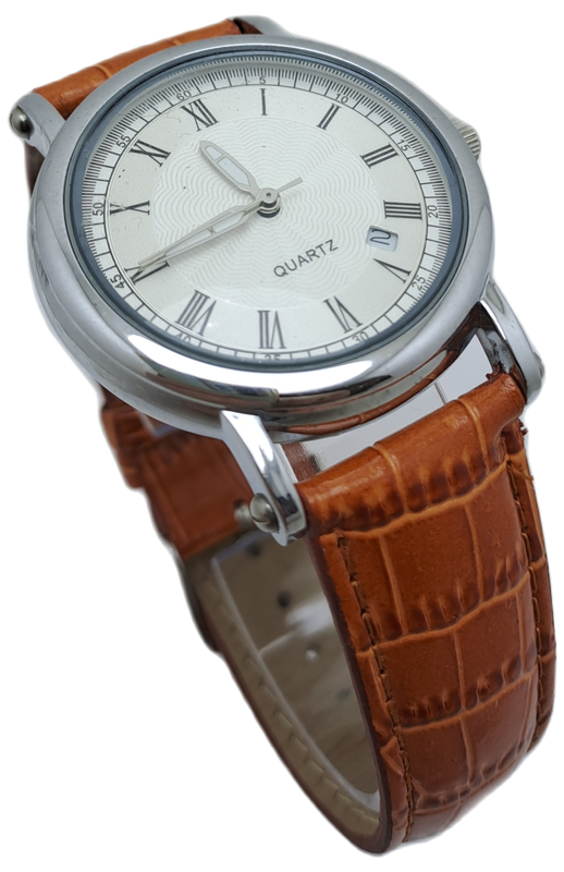 Unused Quartz watch with Myota movement Japan -Working -Leather strap
