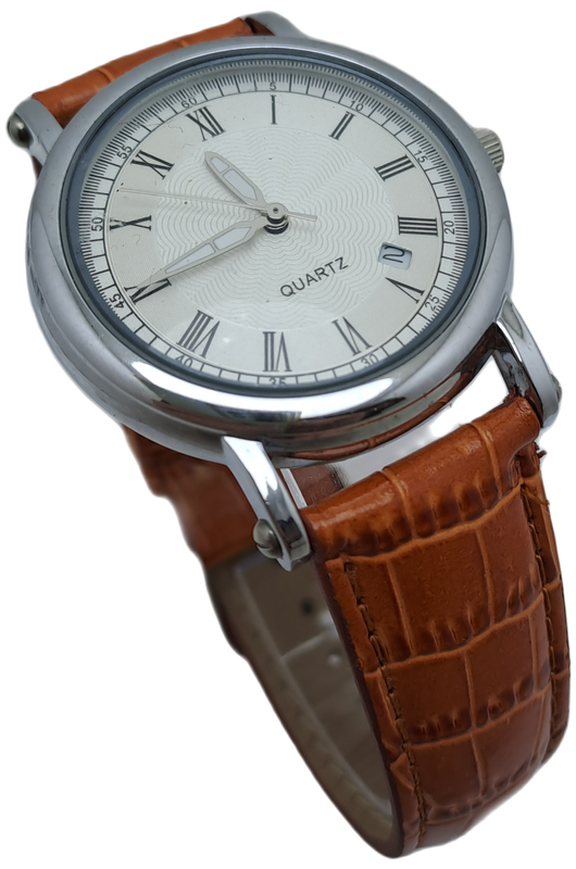 Unused Quartz watch with Myota movement Japan -Working -Leather strap