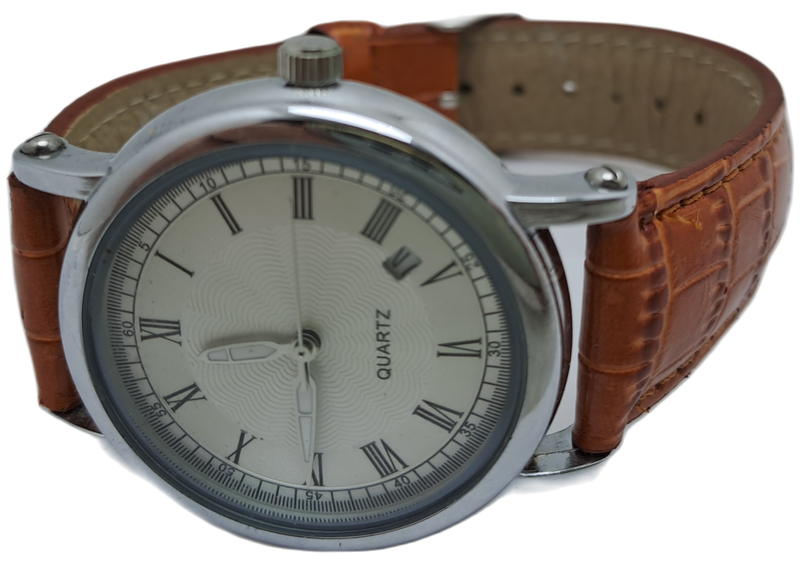 Unused Quartz watch with Myota movement Japan -Working -Leather strap
