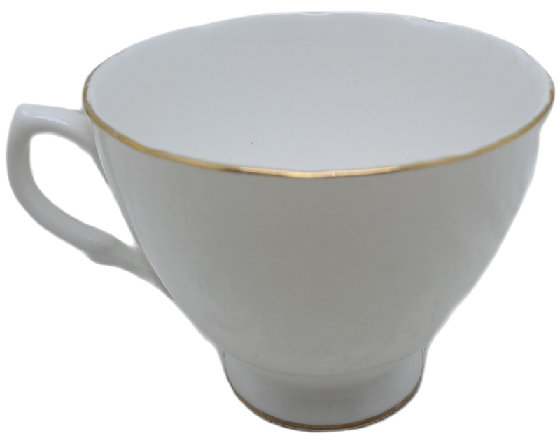 Vintage ROYAL MALVERN Fine Bone China replacement Cup - White and Gold -(2 available)