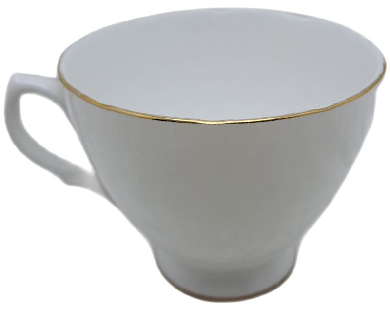 Vintage ROYAL MALVERN Fine Bone China replacement Cup - White and Gold -(2 available)
