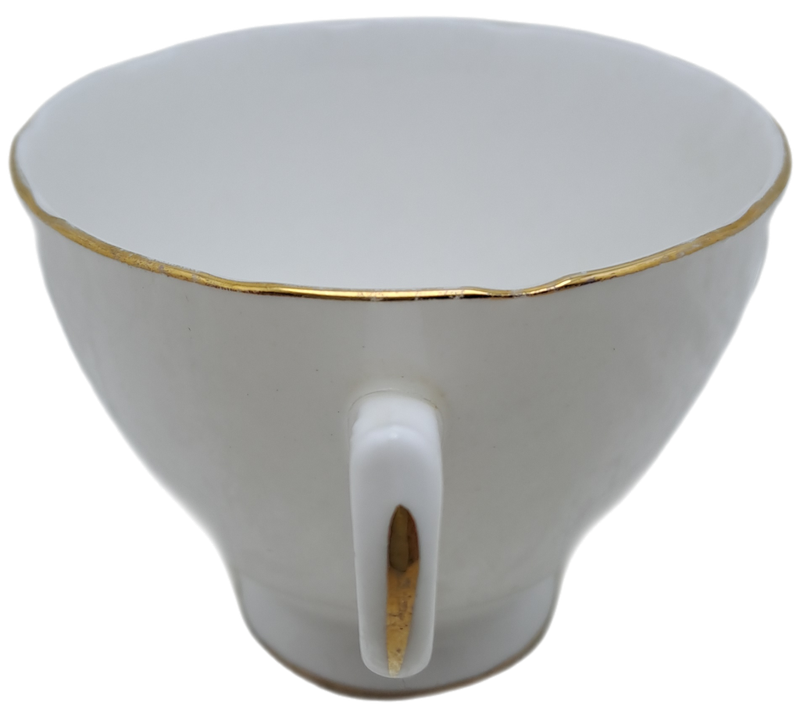 Vintage ROYAL MALVERN Fine Bone China replacement Cup - White and Gold -(2 available)
