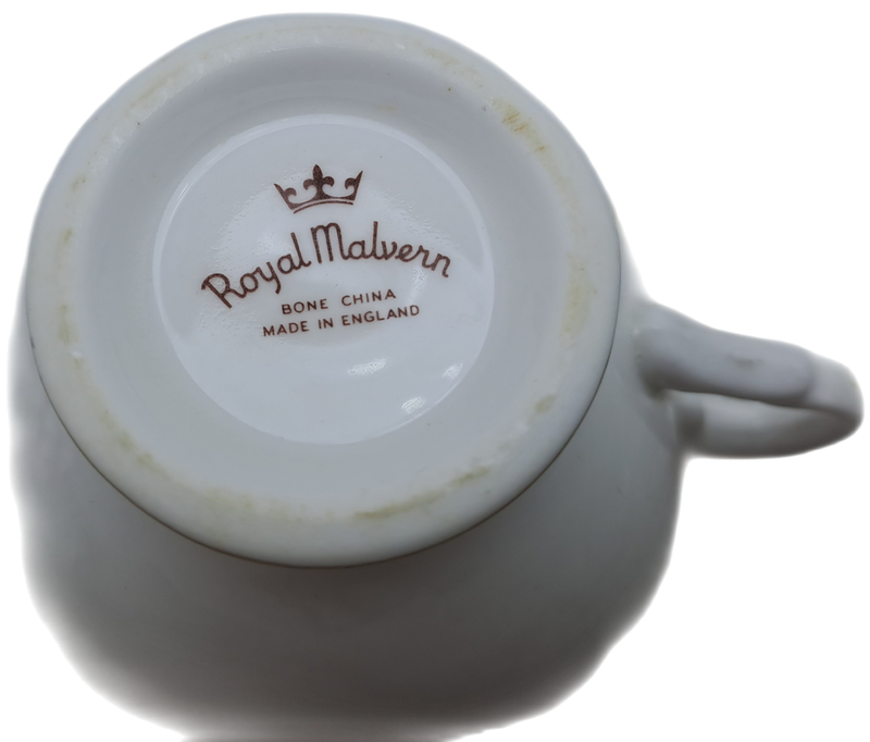 Vintage ROYAL MALVERN Fine Bone China replacement Cup - White and Gold -(2 available)