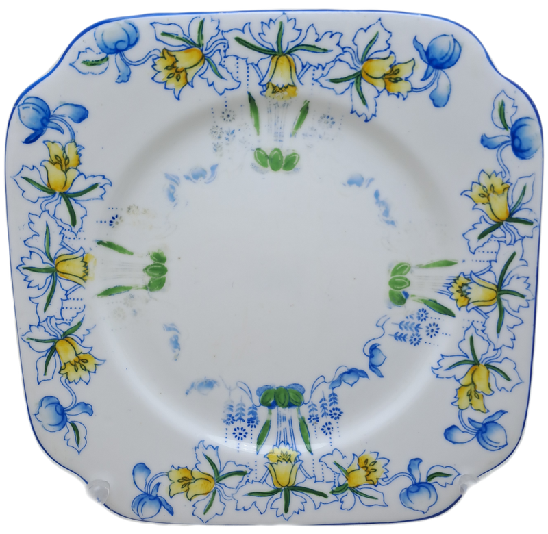 Vintage English Superior BELL CHINA `Bouquet` Plate 162mm x 162mm