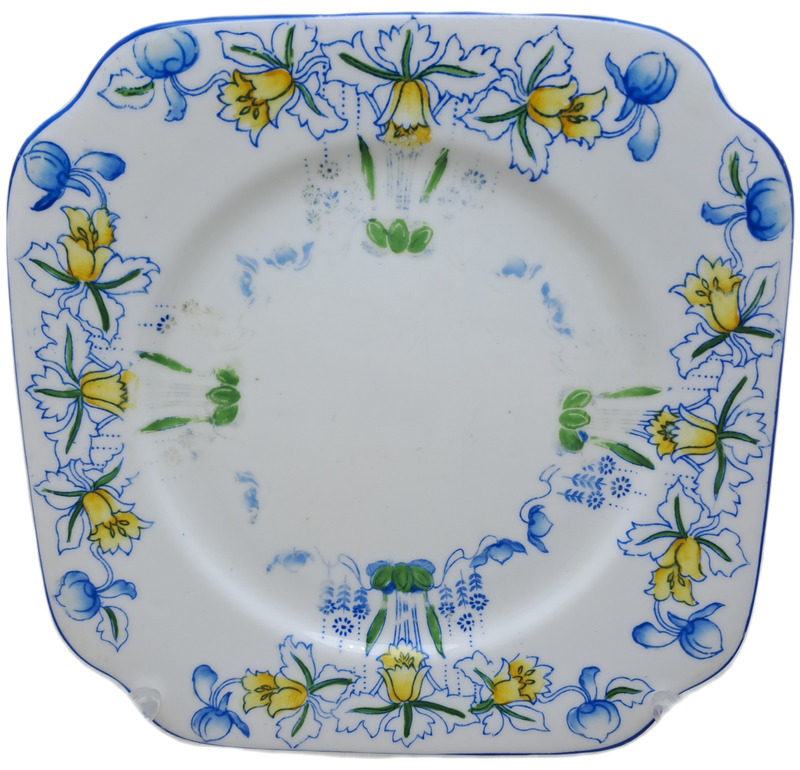 Vintage English Superior BELL CHINA `Bouquet` Plate 162mm x 162mm