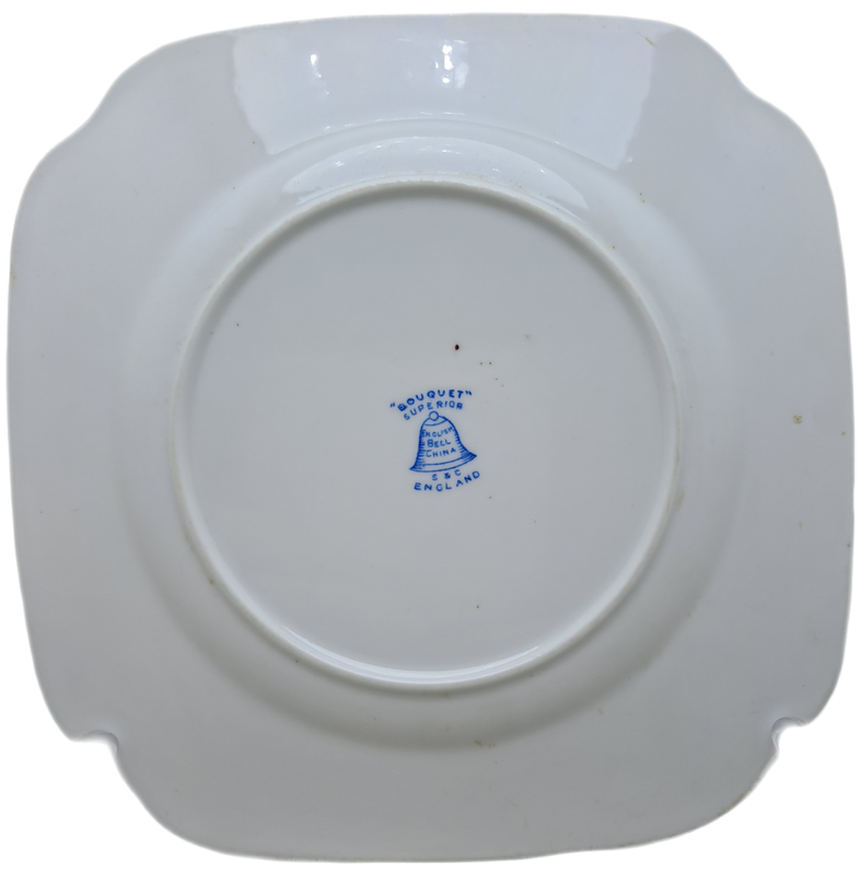 Vintage English Superior BELL CHINA `Bouquet` Plate 162mm x 162mm
