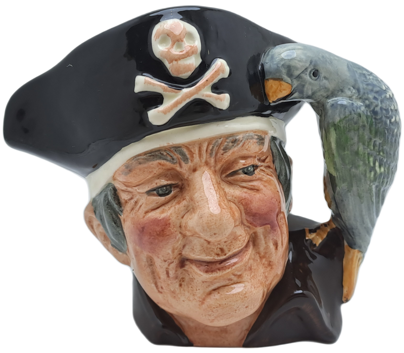Vintage 1951 Royal Doulton D.6387 LONG JOHN SILVER Toby Jug- 10cm