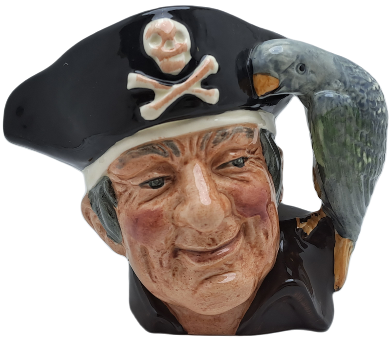 Vintage 1951 Royal Doulton D.6387 LONG JOHN SILVER Toby Jug- 10cm