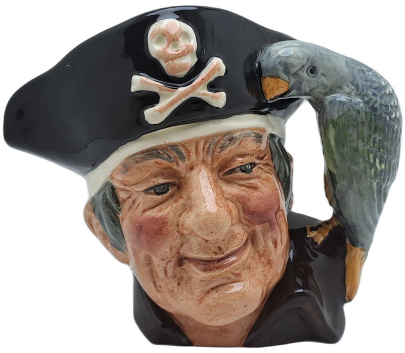 Vintage 1951 Royal Doulton D.6387 LONG JOHN SILVER Toby Jug- 10cm