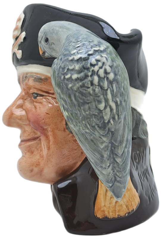 Vintage 1951 Royal Doulton D.6387 LONG JOHN SILVER Toby Jug- 10cm