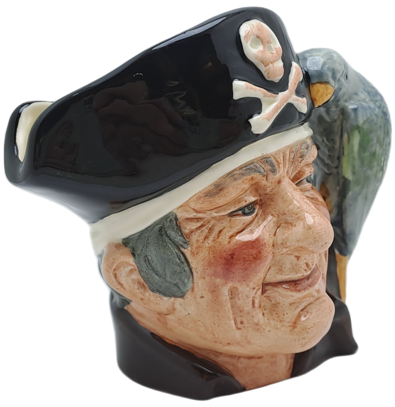 Vintage 1951 Royal Doulton D.6387 LONG JOHN SILVER Toby Jug- 10cm