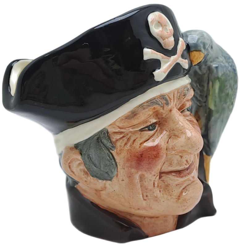 Vintage 1951 Royal Doulton D.6387 LONG JOHN SILVER Toby Jug- 10cm
