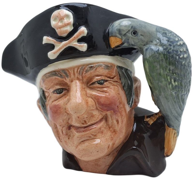 Vintage 1951 Royal Doulton D.6387 LONG JOHN SILVER Toby Jug- 10cm