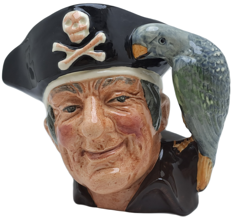 Vintage 1951 Royal Doulton D.6387 LONG JOHN SILVER Toby Jug- 10cm