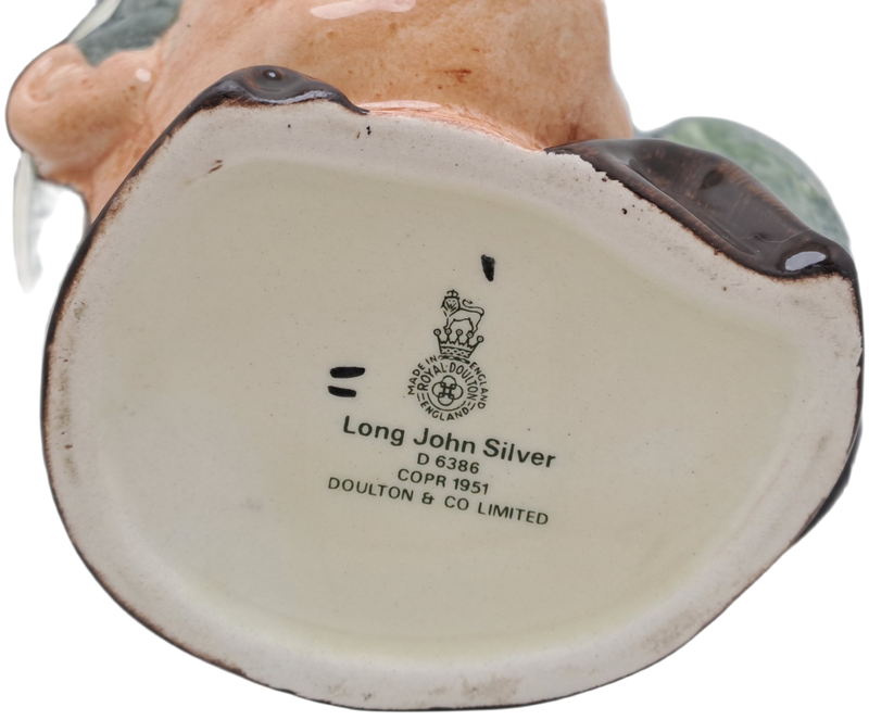 Vintage 1951 Royal Doulton D.6387 LONG JOHN SILVER Toby Jug- 10cm
