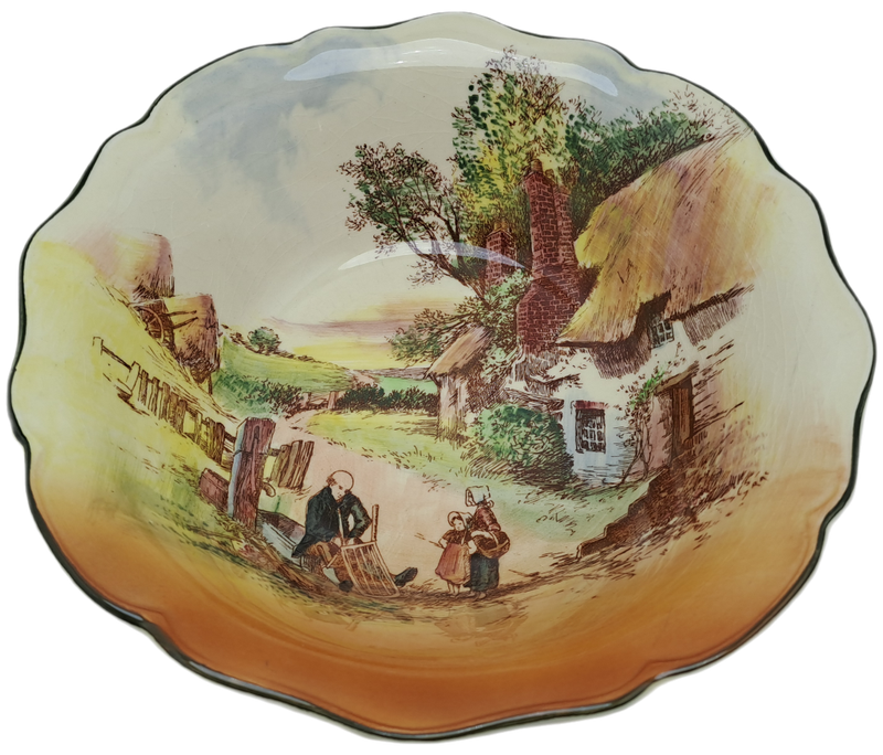 Vintage Royal Doulton D.5694 `Rustic England` Bowl-Australia Reg.- 6,5cm x 21cm
