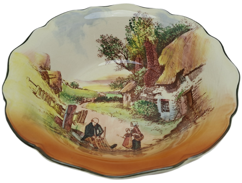 Vintage Royal Doulton D.5694 `Rustic England` Bowl-Australia Reg.- 6,5cm x 21cm