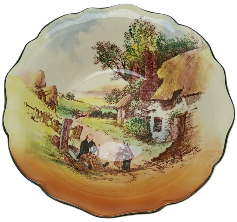 Vintage Royal Doulton D.5694 `Rustic England` Bowl-Australia Reg.- 6,5cm x 21cm