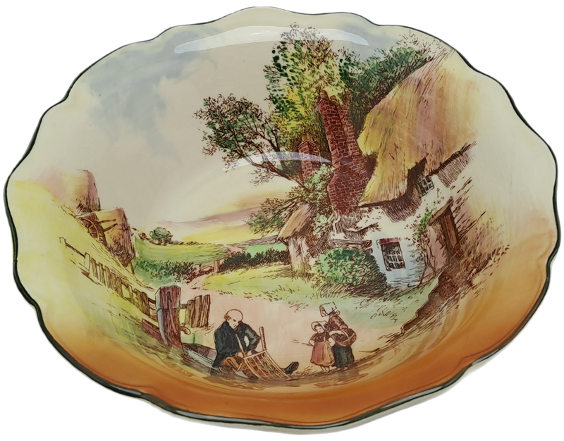 Vintage Royal Doulton D.5694 `Rustic England` Bowl-Australia Reg.- 6,5cm x 21cm