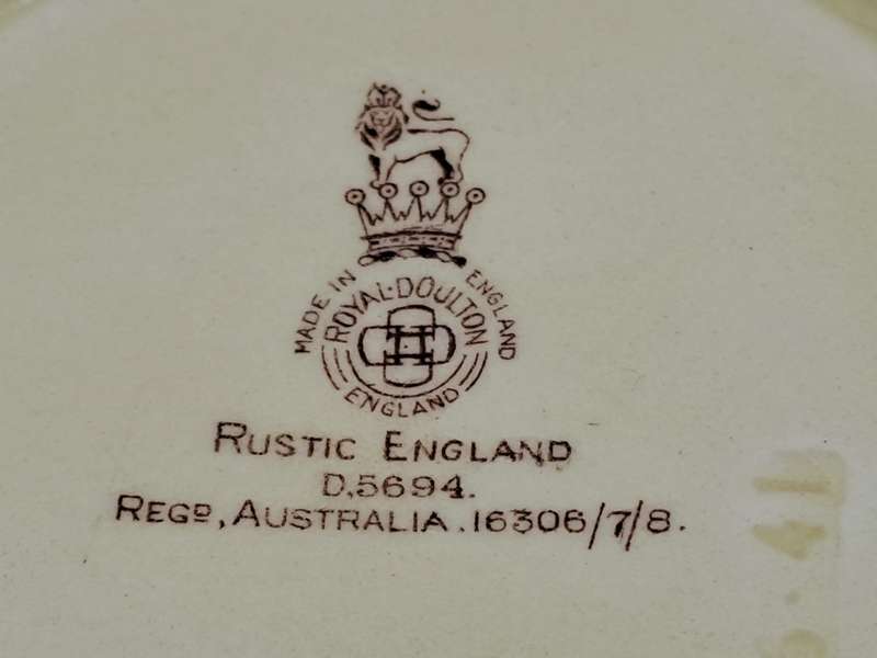 Vintage Royal Doulton D.5694 `Rustic England` Bowl-Australia Reg.- 6,5cm x 21cm