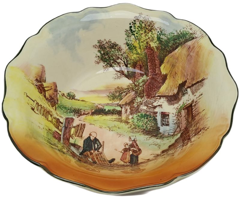 Vintage Royal Doulton D.5694 `Rustic England` Bowl-Australia Reg.- 6,5cm x 21cm