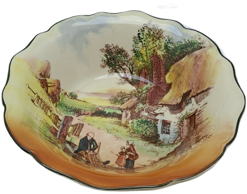 Vintage Royal Doulton D.5694 `Rustic England` Bowl-Australia Reg.- 6,5cm x 21cm