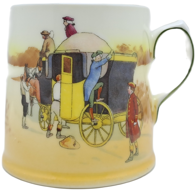Vintage Royal Doulton Coaching scene Mug 7,5cm x 8,5cm Made in England