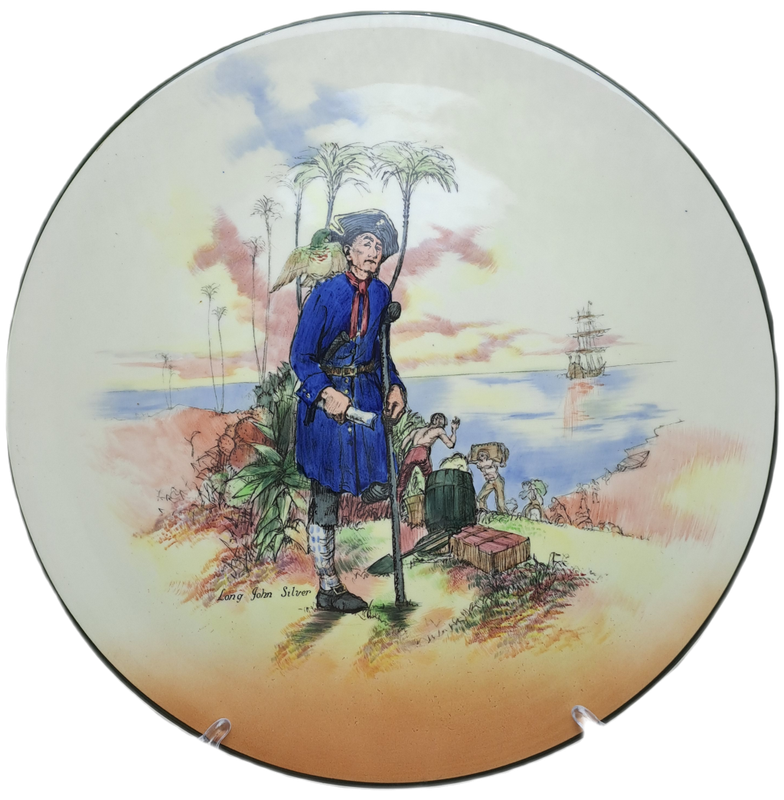 Large Vintage Royal Doulton D.6376 `Treasure Island` Charger Plate 34,4cm