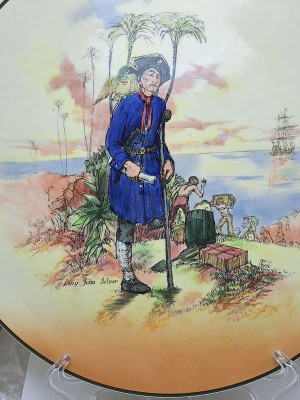 Large Vintage Royal Doulton D.6376 `Treasure Island` Charger Plate 34,4cm