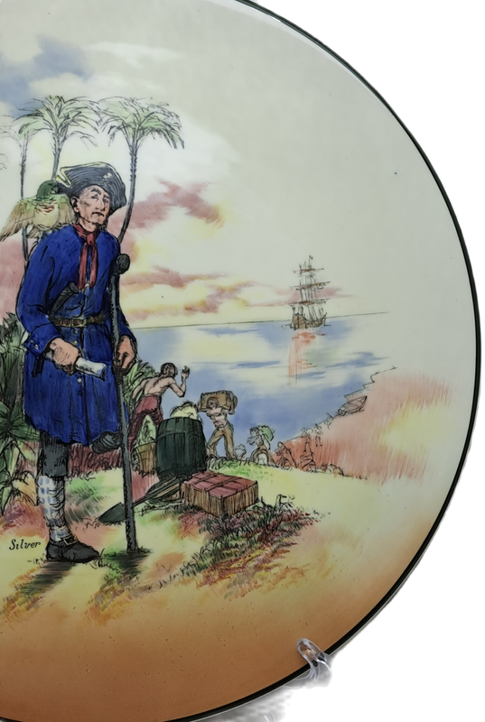 Large Vintage Royal Doulton D.6376 `Treasure Island` Charger Plate 34,4cm