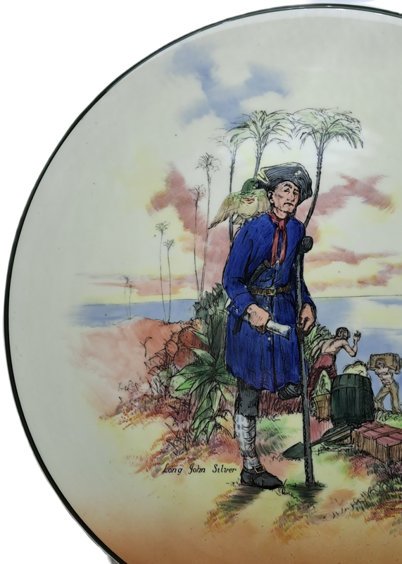 Large Vintage Royal Doulton D.6376 `Treasure Island` Charger Plate 34,4cm