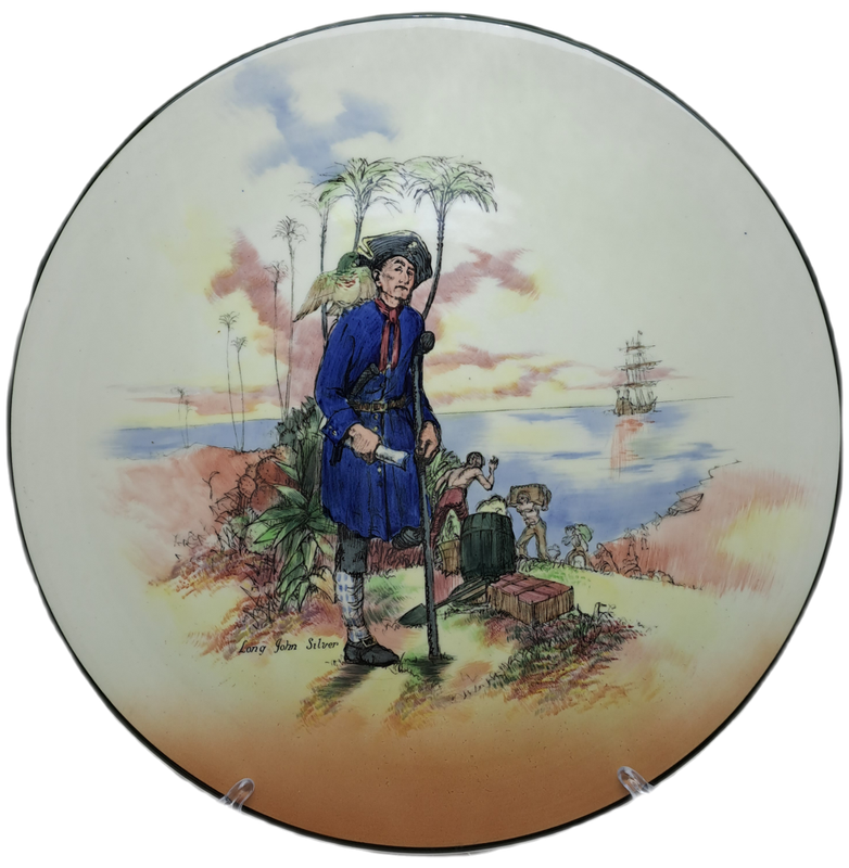 Large Vintage Royal Doulton D.6376 `Treasure Island` Charger Plate 34,4cm