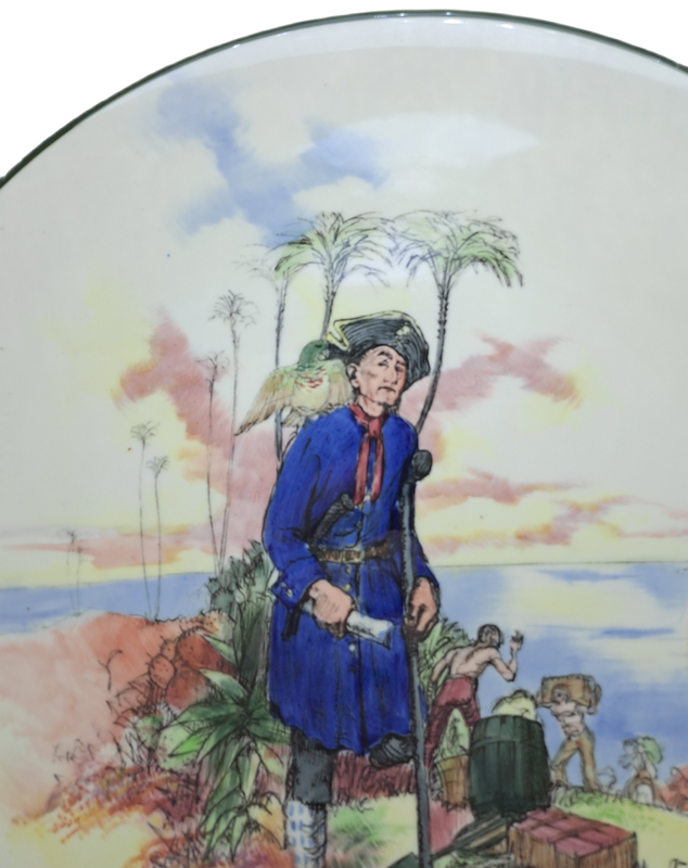 Large Vintage Royal Doulton D.6376 `Treasure Island` Charger Plate 34,4cm