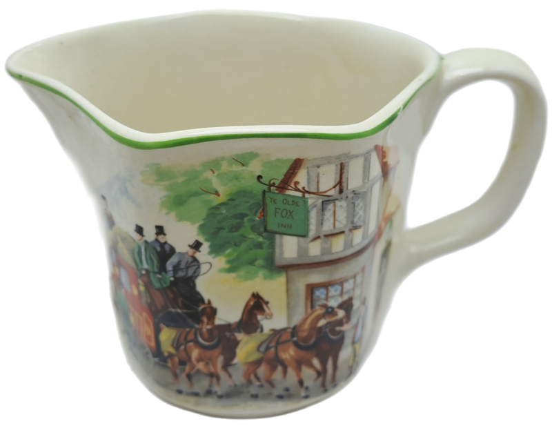 Vintage Nelson Ware Elijah Cotton Ltd Jug -Coaching Scene -Made in England - 10cmx15,5cmx10,5cm