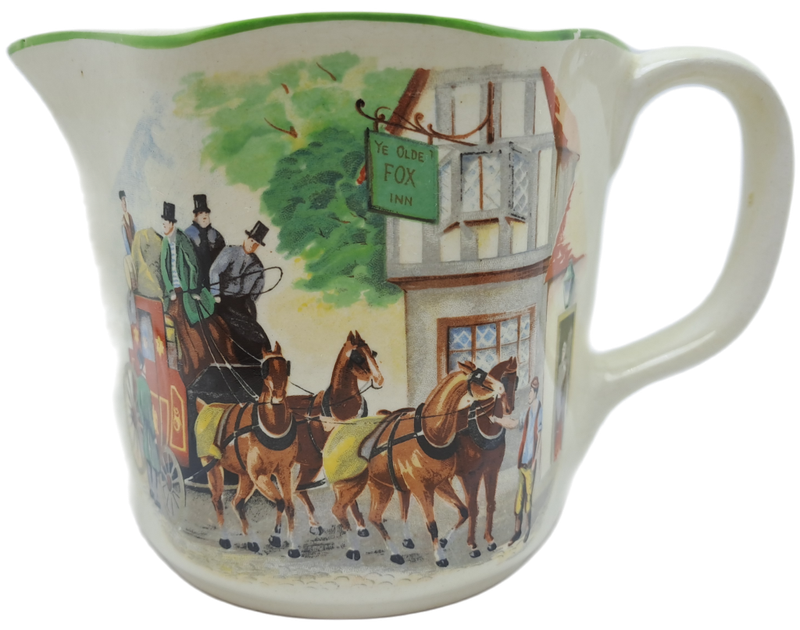 Vintage Nelson Ware Elijah Cotton Ltd Jug -Coaching Scene -Made in England - 10cmx15,5cmx10,5cm
