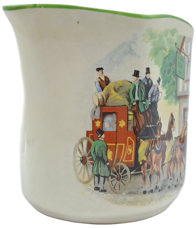 Vintage Nelson Ware Elijah Cotton Ltd Jug -Coaching Scene -Made in England - 10cmx15,5cmx10,5cm