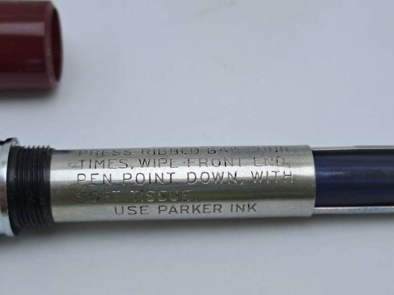 Vintage Parker 21 Fountain pen  with Squeeze Converter INK tested - with case