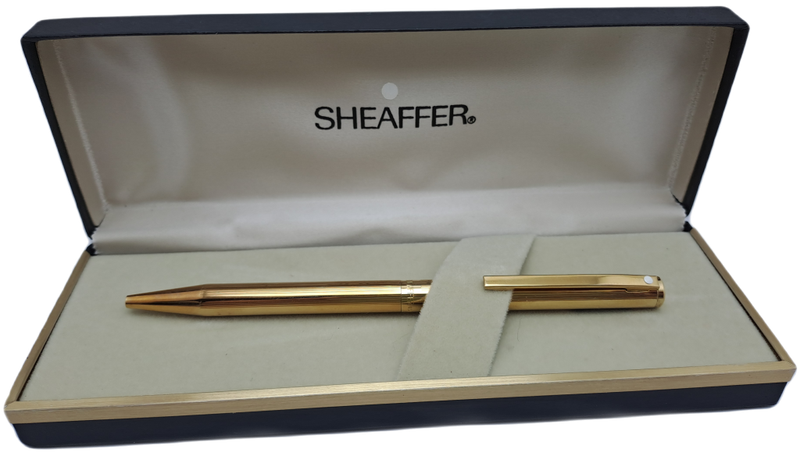 Vintage Gold Plated White Dot Sheaffer 70 Medium Ballpoint Pen Ink Is good-In Case